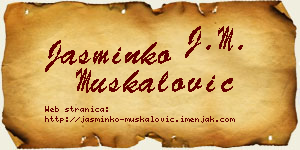 Jasminko Muskalović vizit kartica